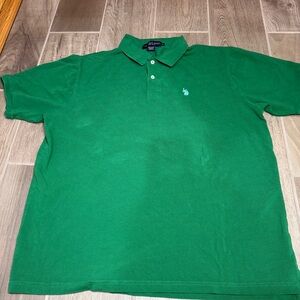 US Polo Assn Green Polo Shirt Short Sleeve XLT